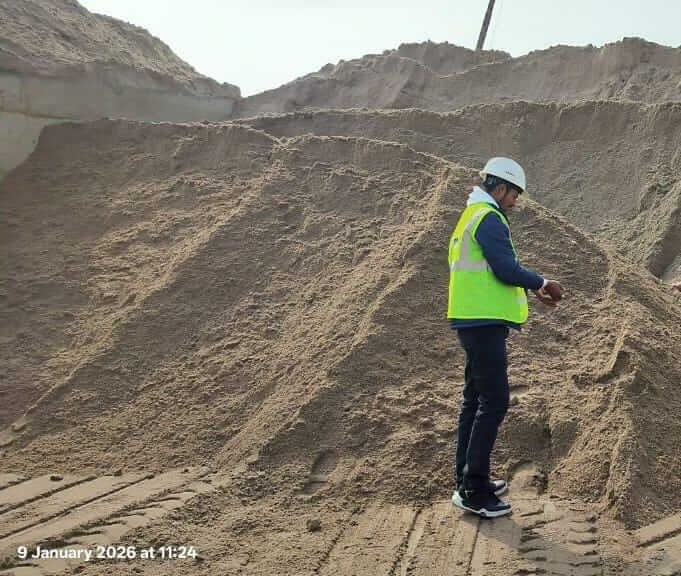 RMC Plant visit for inspection of Raw material before casting