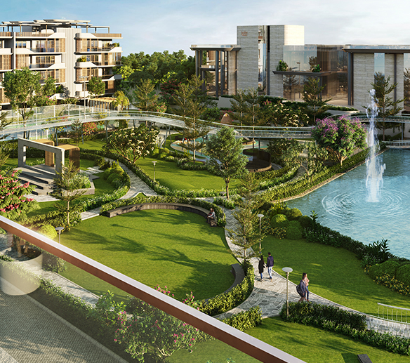 Fountain Garden Balcony View